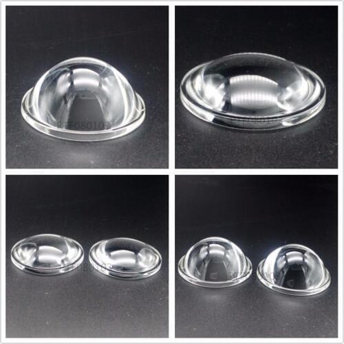 44mm LED lens collimator wide angle reflection, 10W, 20W, 30W 50W 100W LED optical glass lens