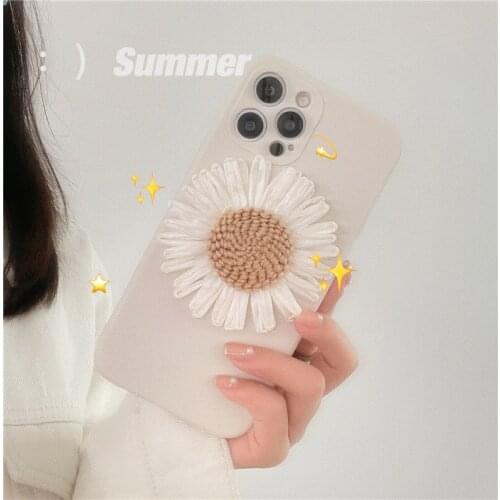 PINZHENG Sunflower Pattern Mobile Phone Case For iPhone 7 8 Plus Silicone Protective Cover For X XS XR 11 12 Pro Max Phone Case
