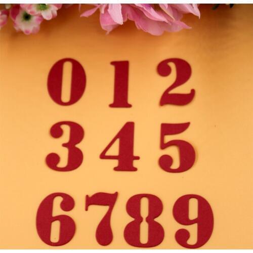 0 1 2 3 4-9 Numbers Metal Cutting Dies For Scrapbooking Stencils DIY Cards Album Decoration Embossing Folder Die Cutter Template