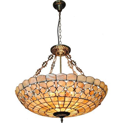 24" European Stained Glass Pendant Lights Indoor Lighting Living Room Curtain Lamp Decorative Vitrage Light Fixtures PL759