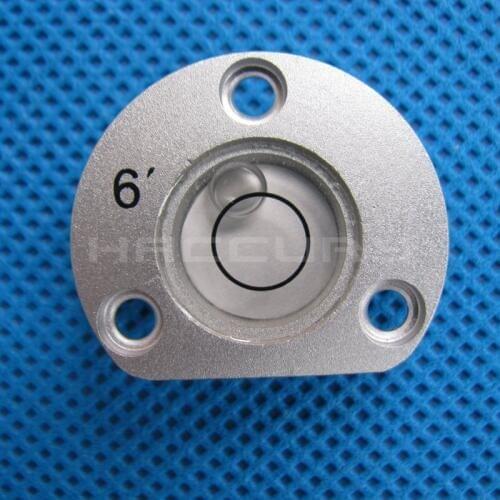 HACCURY 28.5*8mm Alloy metal shall Semicircle Level bubble Liquid level Indicator for Total Station Leica Mounting Holes