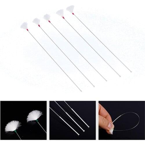 Goose Feather Earpick Wax Remover Silver Needle Curette Adult Ear Dig Tools Spoon Cleaner Stick Health Care Ear picking tools