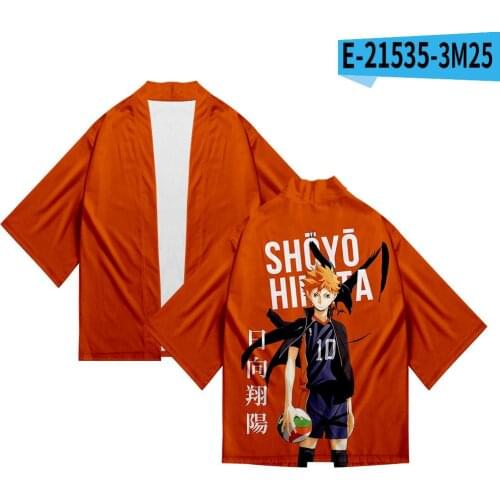 Anime Haikyuu Kimono Haori Yukata Men/Women Summer Casual Cool Harajuku Japan Style Streetwear boys Cardigan Mens Kimono