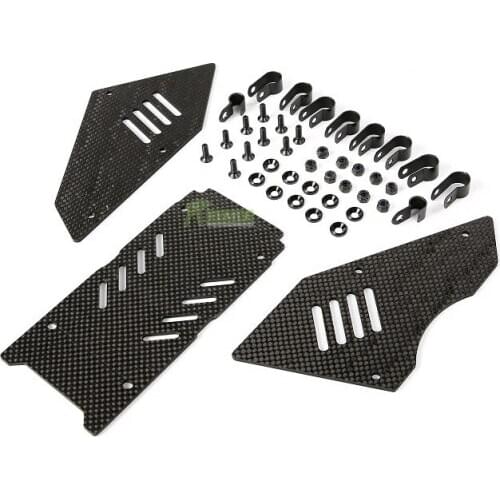 Carbon Fiber Body Window Set Dust Proof Decoration Windshield for 1/5 Scale HPI ROVAN KM BAJA 5B