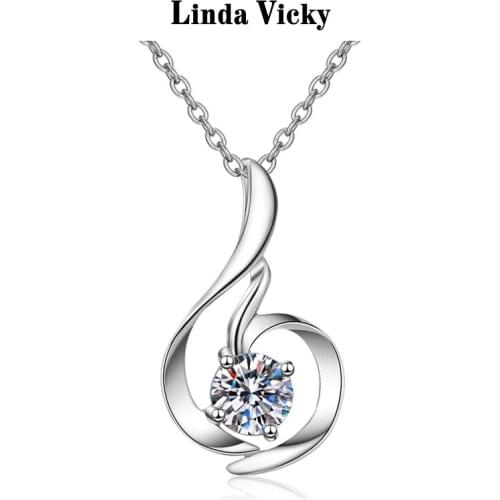 Swan Pendant 925 Silver Necklace 2021 Fashion Womens Accessories Test Pass 100% Moissanite Pendant Sterling Silver Jewelry