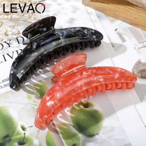 Levao 12*9cm Large Hair Claws Acrylic Hairpins Washing Tool Hairclip Hairgrips 2021 New Hair Accessories Headwear