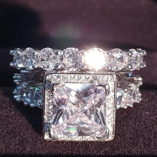 Black Friday Hot Fashion! Fine 925 Sterling Silver Filigree Ring AAA For Women Wedding Engagement Fashion Jewelry R5698