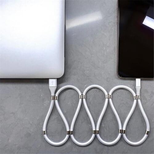 Magnetic 2A Charging Cable Fast Charging Data Line For Xiaomi Huawei Micro USB Type-C Automatical Retractable Cable Accessories