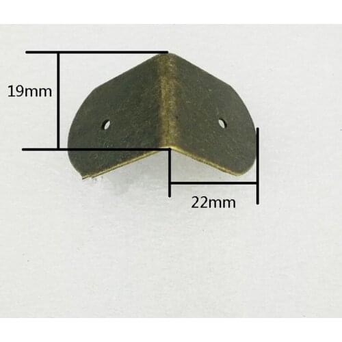 Furniture Fittings Vintage Decorative Iron Corner Bracket,Wooden Box Case Feet Leg Corner Protector,22mm,60Pcs