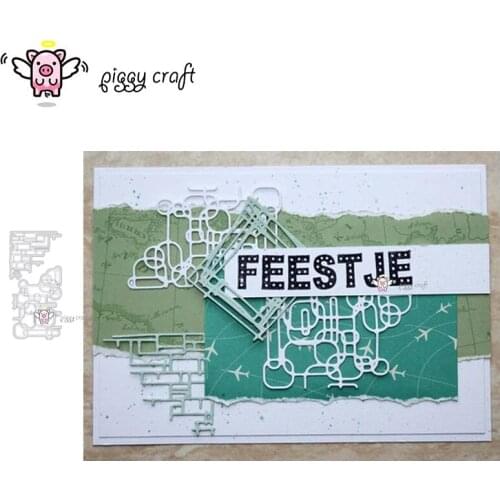 Piggy Craft metal cutting dies cut die mold Irregular frame Scrapbook paper craft knife mould blade punch stencils dies
