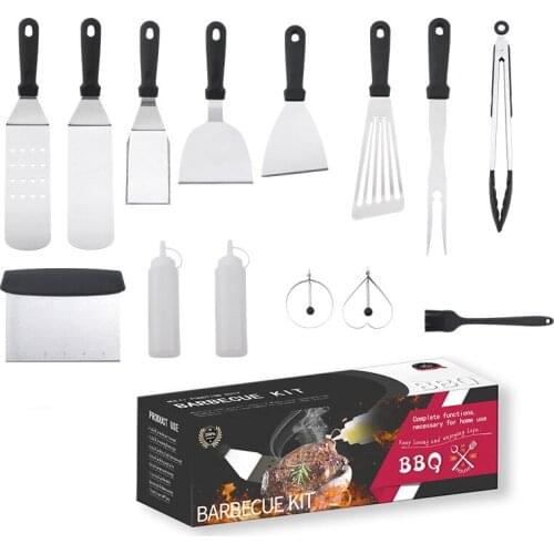 Spot Stainless Steel Barbecue Tool Set Cooking Spatula Barbecue Spatula Grill Pan Spatula BBQ Combination Grill sweet sprout