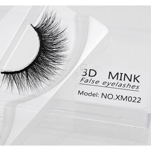 New 1 Pairs Crystal 3D Mink Lashes Handmade Fake Lashes False Eyelashes Soft Lashes Transparent Stem High Quanlity Beauty