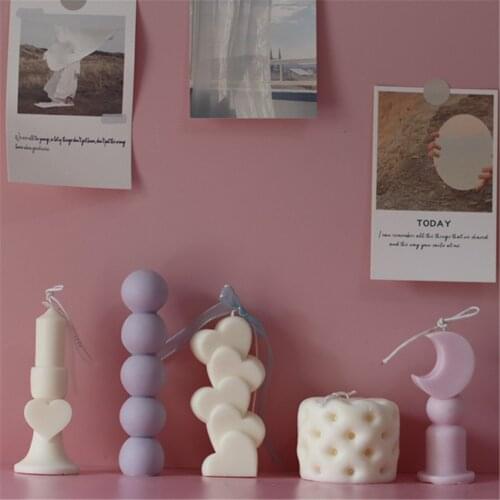 New 3D Candle Mould Soy Wax Geometry Silicone Candle Mold Cube Aromatherapy Molds for Plaster Decorative Soap Mold Cake Making