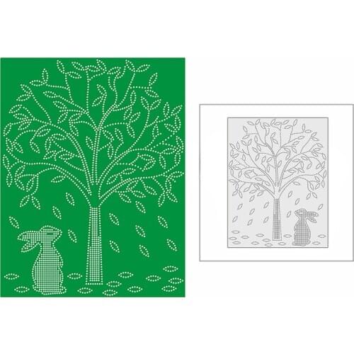 New Spotted Bunny Tree Template 2020 Metal Cutting Dies for DIY Scrapbooking and Card Making Decorative Embossing Craft No Stamp