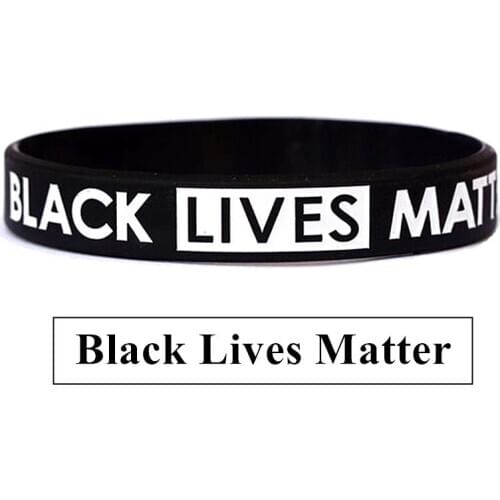 Black Lives Matter Silicone Wristband I Can't Breathe Wrist Band Rubber Bracelet & Bangles For Men Women Jewelry