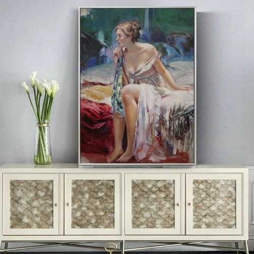 Modern Wall Art Canvas European Classical Beauty Girl Paintings On The Wall Abstract Canvas Pictures For living Room Cuadros