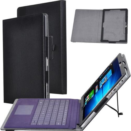 Slim Flip Stand Litchi PU Leather 2in1 Tablet and Keyboard Protector Funda Cover For Chuwi Surbook 12.3 inch Case + Film + Pen