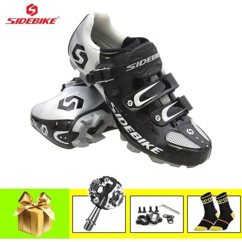 SIDEBIKE Sapatilha Ciclismo Mtb Cycling Sneakers Mountain Bike Shoes 2019 Men Women Mtb Pedals Self-locking Athletic Bike Shoes