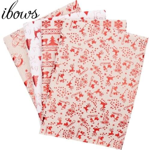 IBOWS 45*150cm Vintage Burlap Jute Fabric Linen Xmas Santa Claus for Christmas Party Home Decoration DIY Bags Crafts Accessories