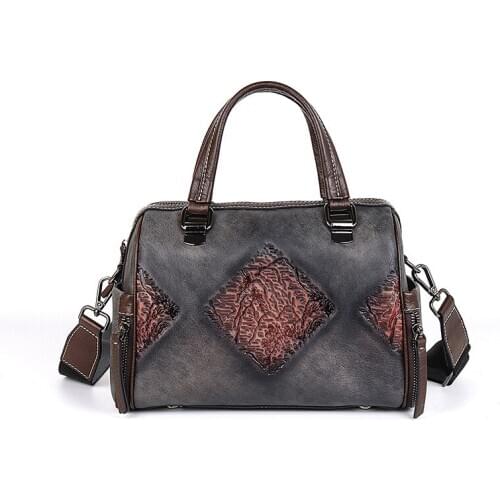 YourSeason Retro Genuine Leather Bags For Ladies 2021 Handmade Casual Cowhide Female Shoulder Crossbody Embossing Handbags