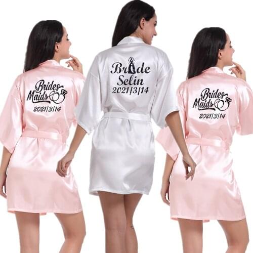 Женские атласные халаты Yuonefan China At AliExpress