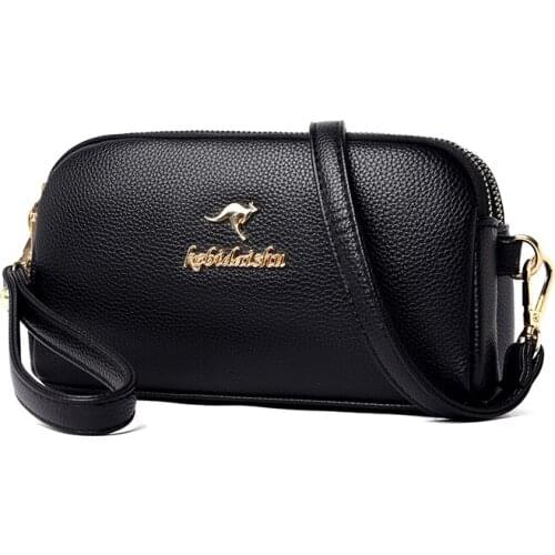 Womens Bag Fashionable Ladies Shoulder Bag Solid Color Multi-Compartment Mini Female Messenger Bag High Quality PU Leather