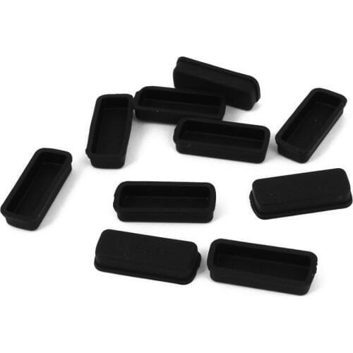 10 Pcs Black Silicone Anti Dust Protector Cover for DVI Video Port