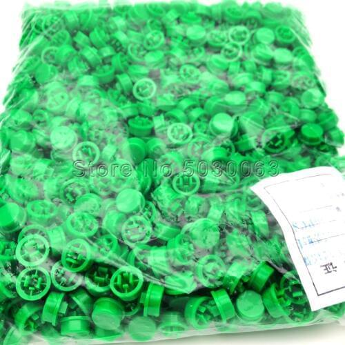 1000pcs/bag A24 round square switch button cap adapted to 12*12*7.3 red/blue/yellow/white/green/black/grey multi-color optional