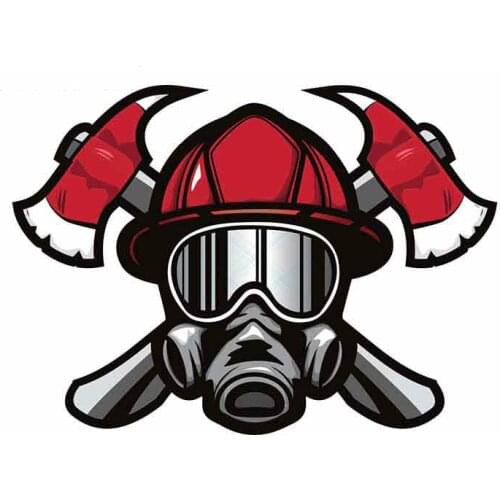 13cm*13cm For Rescue Fireman Department Suitable For VAN RV SUV Car Stickers Decals Waterproof Occlusion Scratch