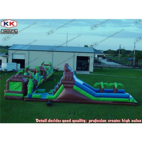 135ft Long Aqua Obstacle Course Large Inflatable Jungle Obstacle course for sale