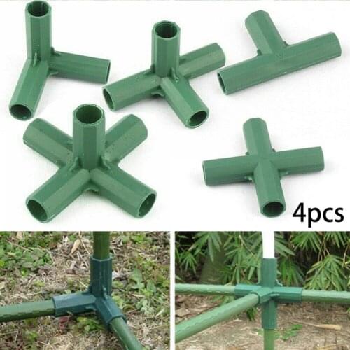 4pcs Bracket Plastic Connector Connector Diameter 16MM Flower Room Greenhouse Greenhouse Connector DIY Garden Pole Adapter