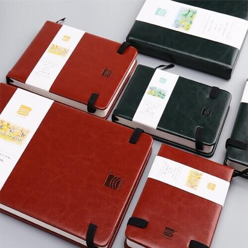 Watercolor hand book fine lines/medium coarse texture imitation leather portable sketching pocket hand book painting supplies