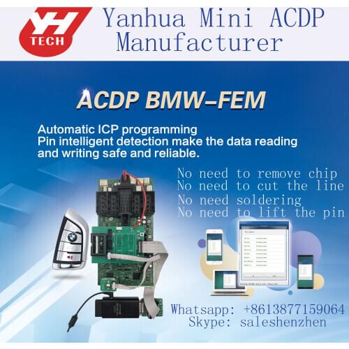 Free shipping! Yanhua Mini ACDP programmer for BMW FEM/BDC add key or all-key-lost solderless