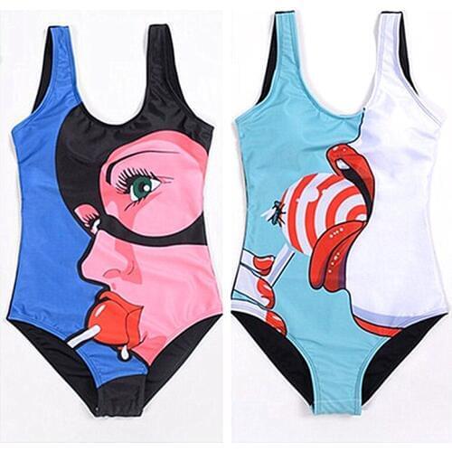 Bikini 2019 Swimsuit Woman One Piece Plus Size Swimwear Printing Micro Bikini Push Up Bathing Suit One Piece Swimsuit For Girls