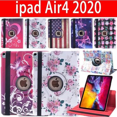 360 Degree Rotating Tablet Case for Apple Ipad Air 4 2020 10.9 Inch Drop Resistance Protective Sleeve