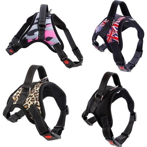 Dog Soft Adjustable Harness Pet Large Dog Walk Out Harness Vest Collar Hand Strap for Small Medium Large Dogs