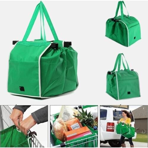 Eco-Friendly Supermarket Thicken Trolley Foldable Reusable Shop Handbag Cart Portable Supermarket Bags packaging bags