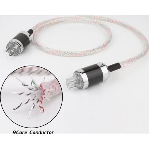 YTER Valhalla power line HIFI POWER CABLE 7N OFC Silver plated EUPower Cord with US Plug Amplifier CD, Decoder, Power cord