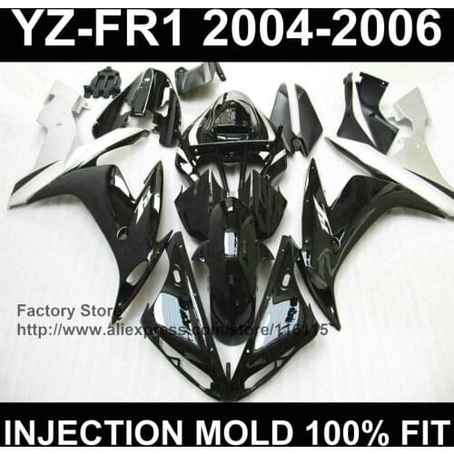 MOTOMARTS body kits for YAMAHA fairings YZF R1 2004 2005 2006 YZFR1 04 05 06 YZF1000 glossy black fairing Full injection