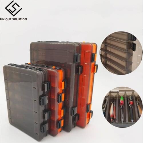 Fishing Lure Box Case 12&16 Room Double Sided Tool box for fishing Double Sided Bait/Hook box Plastic storage box Fishing tackle