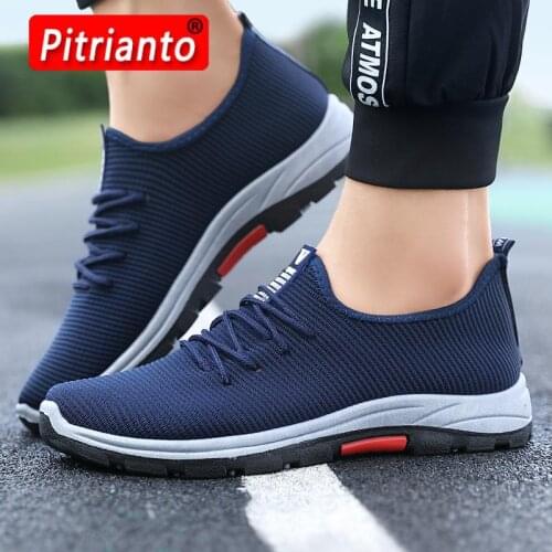 The New Men Sneakers 2021 New Breathable Lace Up Men Mesh Shoes Fashion Casual No-Slip Men Vulcanize Shoes Tenis Masculino