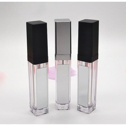 7ml Square Lip Gloss Tubes Empty Lip Gloss Bottle with LED Light Mirror Clear Cosmetic Lip Balm Containers Makeup Tools