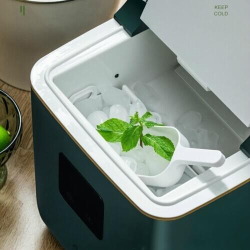 JRM0197 ACA Ice Maker Household Small Mini Automatic Round Ice Cube Commercial Milk Tea Shop Ice Machine 10-15Kg Home Appliance