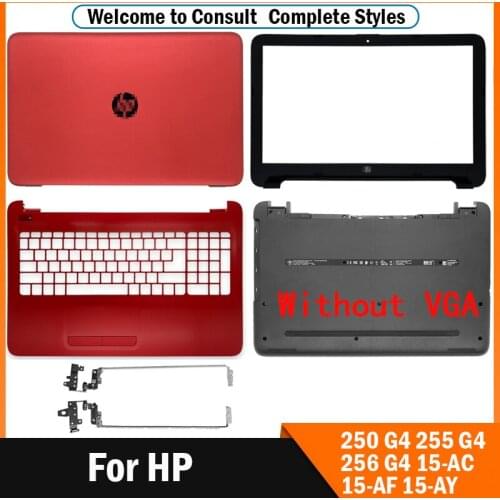 New for HP 250 255 256 G4 15-AC 15-AF Laptop LCD BACK Cover/Front Bezel /Hinges/Palmrest/Bottom Case 854989-001 Red