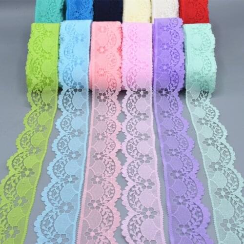 Wholesale beautiful lace embroidery / 300 yards long 40 mm wide DIY sewing clothing lace ribbon jewelry accessories