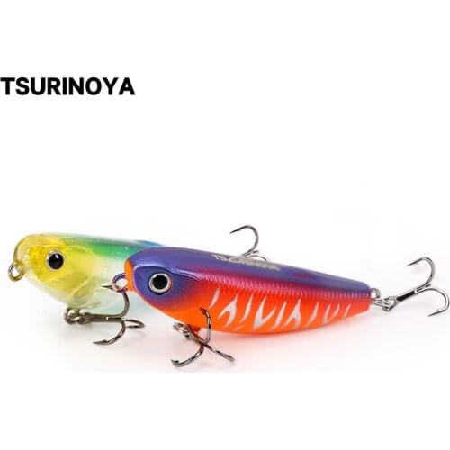 TSURINOYA Fishing Lure DW62 50mm 5g Artificial Bait Hard Bait Top Water Lures Floating Mini Pencil