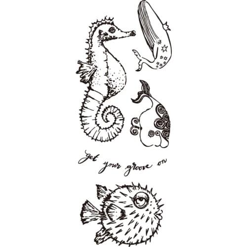 Hippocampus Transparent Clear Stamps for DIY Scrapbooking/Card Making/Kids Christmas Fun Decoration Supplies