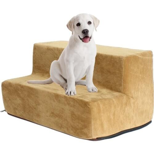 Pet Dog Stairs Removable 2 Steps Bed Stairs Ladder Small Dog house for Puppy Cat Pet Stairs Anti-slip Pet Stairs Pet Supplies