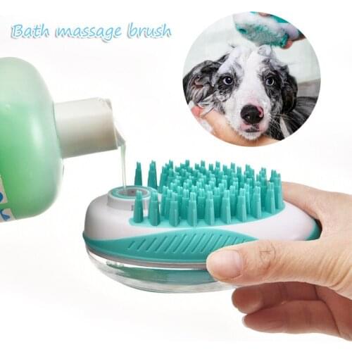 Pet Dog Bath Brush Comb Multi-Function SPA Massage Brush Soft Shower Hair Removal Comb Dog Cleaning Tool Pet Supplies