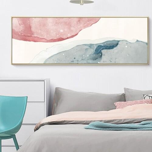 Modern Abstract Pink Blue Shape Painting Posters And Prints Aesthetic Wall Art Canvas Pictures for Living Room Home Decoration